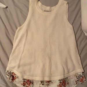 Never worn Loft multi-media sleeveless sweater